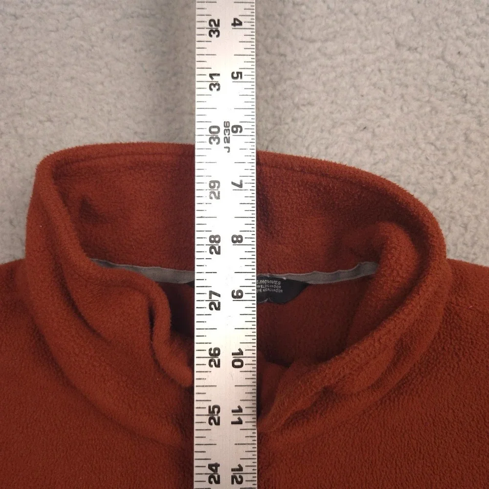 The North Face Fleece Jacket Mens L Rust Brown Full Zip Outdoor Hiking